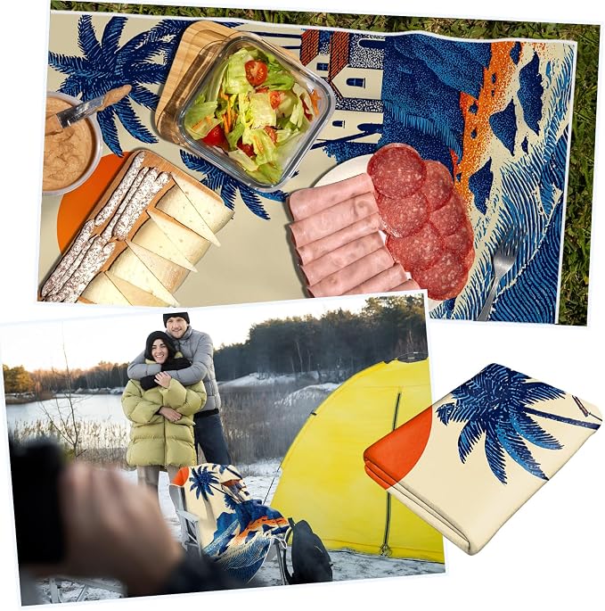 2 Pack Car Towels Seat Cover with Storage Bag, Multifunctional Microfiber Towel for Gym Outdoor Sport Running,Picnic, Beach, Pet Dog Travel,Fits Car SUV Truck (Coastal Sunset) - Image 8
