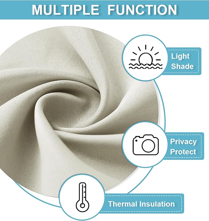 RYB HOME Classroom Door Window Cover, Blackout Door Curtain No Drill | Emergency Lockdown Shade for School Door Window, Room Darkening Block Views, Office Door Curtain, W8 x L36, 1 Panel - Image 6