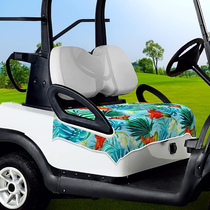 ENYORSE Golf Cart Seat Covers, Tropical Floral Seat Towel Blanket, Soft Breathable Microfiber, Keeps Seats Cool & Comfortable, 51”x31”, Fits 2 & 4 Passenger EZGO, Yamaha,Club Car Carts - Image 5