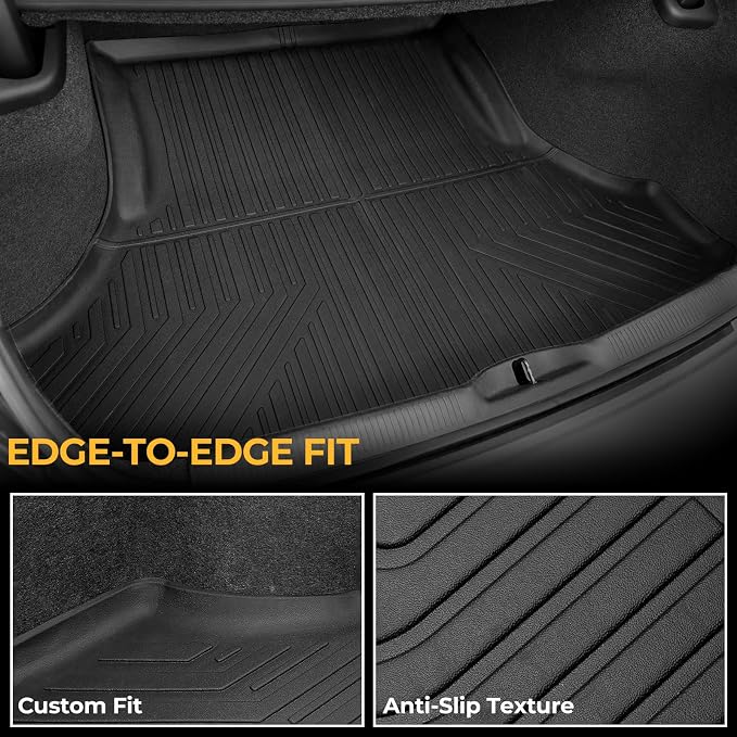 Floor Mats for 2011-2023 Dodge Charger RWD & Chrysler 300 RWD | Full-Coverage Mats Set with Cargo Liner, 3D Laser Fit, All-Weather Protection, Odorless & Durable, Complete Accessories Set - Image 4