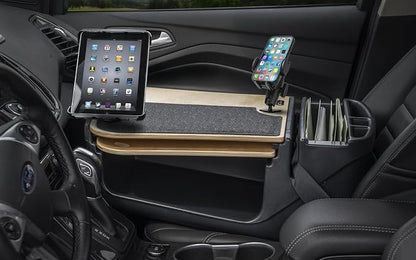 AutoExec AE-GMCD-PM-TAB-11M GripMaster Car Desk for Your Vehicle Workstation and Mobile Office, Natural with Phone Mount and Tablet Mount - Image 2
