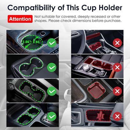 Car Cup Holder Expander: One-Button Open, Universal, Adjustable Holder(Diameter 2.6"- 4.8"), Cup Holder Expander for Yeti, Hydro Flask, Nalgene, Takeya, Camelbak, Ramblers, Owala, Tumblers, Mugs - Image 2
