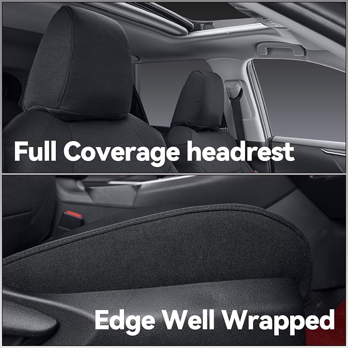 coverdream Forester Car Seat Covers Custom Fit for 2009-2013 Subaru Forester Seat Covers,Rear Seat Without Cup Holder,Full Coverage Polyester Seat Protector(Full Set,Black) - Image 4