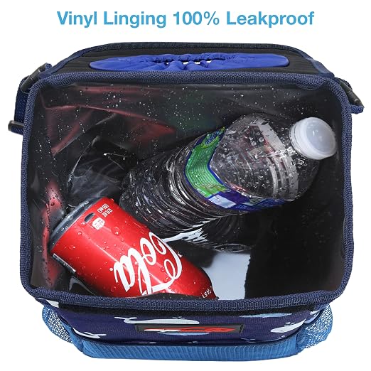 EPAuto Waterproof Car Trash Can with Lid and Pockets, 1.8 Gal, Blue | Leakproof, Collapsible Multipurpose Car Bin with 3 Side Storage Pockets, Adjustable Straps - Image 6
