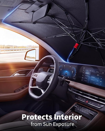 Windshield Sun Shade Umbrella | 53" L x 29" W,car window shades,windshield umbrella,umbrella sunshade for car windshield,windshield sun shade - Image 4