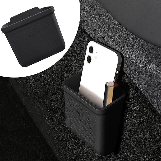 for Tesla Model 3 Model Y Accessories Center Console Organizer Tray Storage Box Cell Phone Pocket Silicone Hook Bag Sunglasses Holder Coin Case for Flocking by EVFITUS