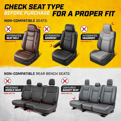 Cat® MeshFlex Automotive Seat Covers for Cars Trucks and SUVs (Set of 2) – Beige Car Seat Covers for Front Seats, Truck Seat Protectors with Comfortable Mesh Back, Auto Interior Covers | Airbag Compatible Interior Protection for Trucks, Suv, and Cars –... - Image 2