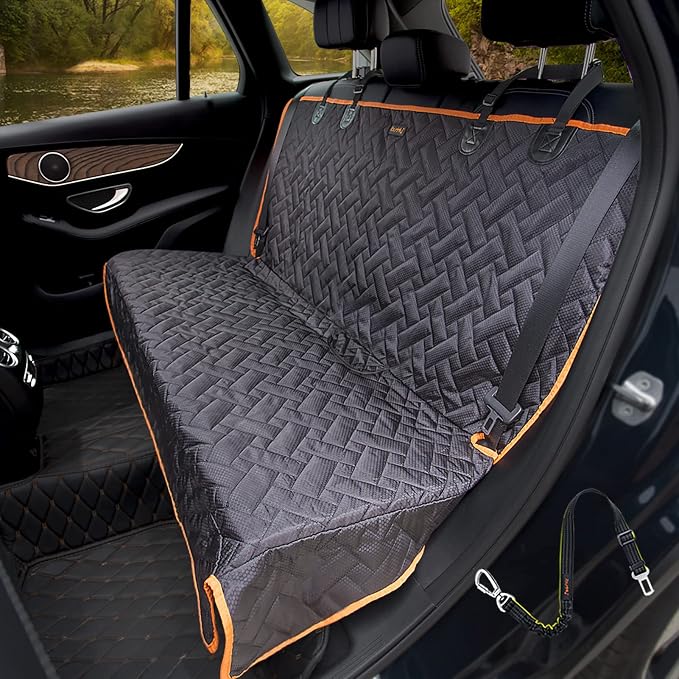 Bench Dog Seat Cover, Oxford Cloth Vehicle Seat Cover for Car/SUV/Small Truck, Universal Fit, Black, Waterproof, Heavy Duty, Nonslip, Machine Washable by iBuddy