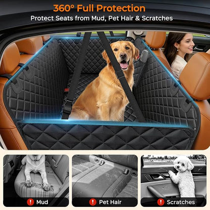 URPOWER XL Dog Seat Cover for Full-Size Truck Back Seat, Waterproof Hammock | 600D Oxford, Side Flaps with Zippers, Scratch Resistant, Non-Slip, Easy Install, Machine Washable, Dog Seat Belt Included - Image 2