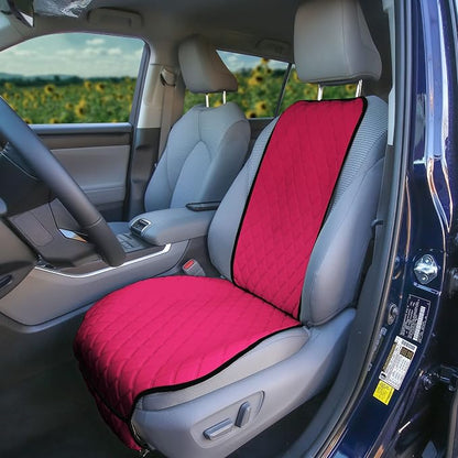 FH Group Car Seat Cushion – Neosupreme Single Front Seat Cover with Front Pockets, Airbag Compatible, Universal Fit Car Seat Cushion for Driver or Passenger Seat, SUV, Truck, Sedan & Van – Pink - Image 2