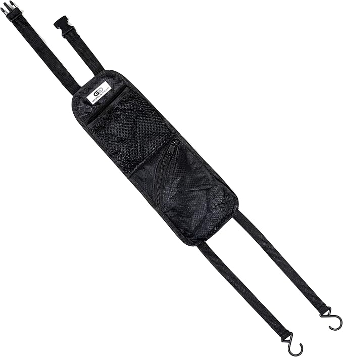 Gorla Gear Black Car Seat Side Organizer Hanging Organization Storage Bag Auto Accessories Multifunctional Mesh Net Pocket for Masks Sanitizer Drink Coin Change Pen Sunglass Phone Holder Truck SUV Van by Gorla