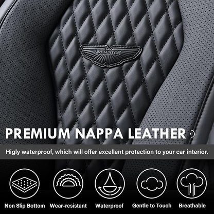 Coverado Car Seat Covers Full Set, Black Seat Covers, Automotive Car Seat Cover, Car Seat Cushion, Car Seat Covers Front Seats Back Seat Covers, Car Seat Protector Universal Fit Most Cars - Image 5