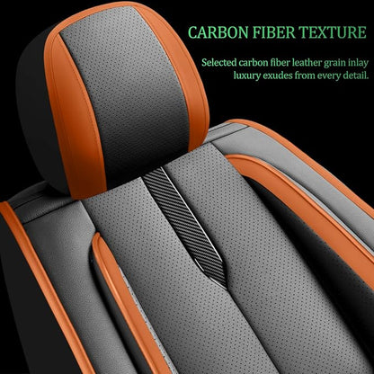 Fit Frontier Car Seat Covers for Nissan Frontier 2009-2025 2026 -Upgraded Premium Waterproof & Breathable Leather,Airbag Compatible,All-Weather Seat Cushion Protector,Full Set,Black-Brown - Image 3
