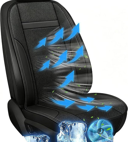 SriGM Cooling Car Seat Cushion 12V Summer Seat Rapid Cooling Seat Cover | Comfortable Cooling Car Seat Cushion Breathable Automotive Cooler Pad for Summer Driving Cars SUV Truck Universal Fit 1 Pack by SriGM