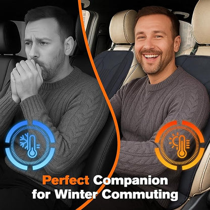 Car Seat Cushion Heated Seat Cover for Cars Trucks SUV Van | Comfortable Soft Seat Cushion for Driver or Passenger Black 1 Pack Waterproof Car Seat Cover (Black) - Image 5