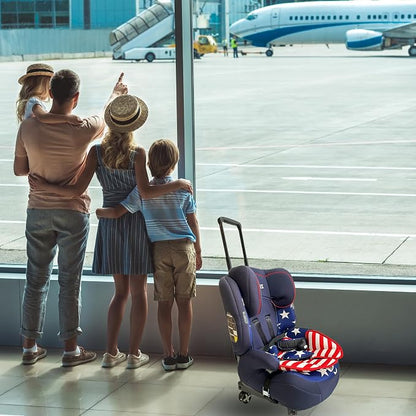 Car Seat Dolly for Airport, Black | CarSeat Roller Cart Wheels for Airplane,Car Seat Travel Cart Carrier with Straps,Foldable Luggage Trolley Hand Truck - Image 7