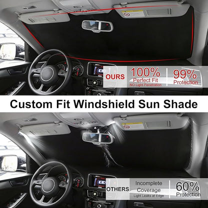 Front Windshield Sun Shade Foldable Car Front Window Sun Shade Windshield Shade Custom Fit for 2013-2018 BMW F30/F31/F80/M3 Block UV Rays Accessories Heat Keep Cooler - Image 7