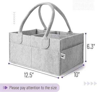 Mr. Pen- Baby Diaper Caddy Organizer, Gray, Medium | Nursery Storage Bin and Car Organizer for Diapers and Baby Wipes - Image 2