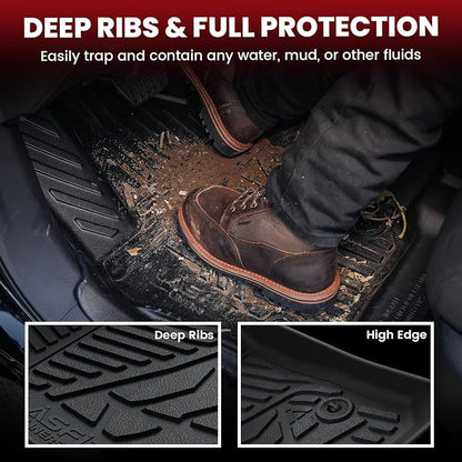 LASFIT Floor Mats for Ford F150 2015–2026 SuperCab Carpet Floor Bucket Seat | Custom Fit F150 Super Cab TPE Floor Liners All Weather Protector, Full Caverage Professional Protection Waterproof Easy Clean - Image 4