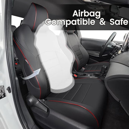 HKZ Customized Special seat Cover for Toyota Corolla (Black with Red Trim, 2023-2026 Corolla Hybrid SE) - Image 5