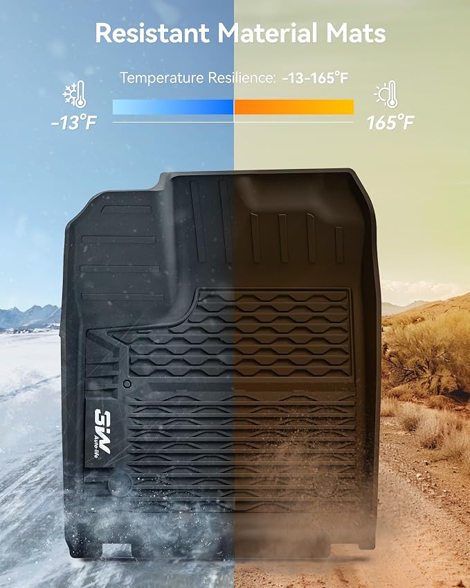 3W Floor Mats for Nissan Murano 2025-2026, 1st & 2nd Row Car Mats, Black | Safety Comes First, Waterproof Protection, Easy To Clean, All Weather, Non-Slip, Heavy Duty Mats - Image 6
