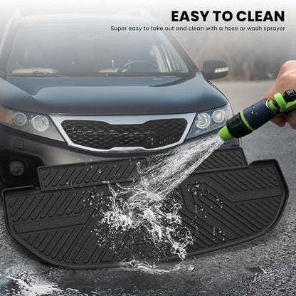 LASFIT Cargo Mats for Kia Sorento 7-Seat 2020 2019 2018 2017 2016 | (Not Fit 5-Seat) All Weather TPE Custom Fit Cargo Trunk Mat & Backrest Mats Accessories, Black - Image 7