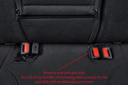 coverdream Car Seat Covers for 2019-2023 Hyundai Santa Fe,5 Seats Full Set | For 2019-2023 SE,SEL Driver Captain Seat No Legrest, 4/6 Split Rear & Center Armrest, Polyester (Black) - Image 5