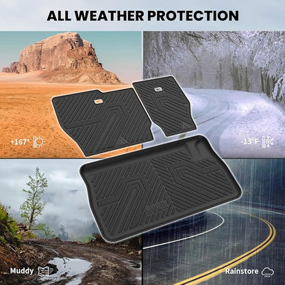 LASFIT Cargo Mat for Dodge Grand Caravan 2008-2020/Chrysler Town & Country | for Chrysler Town & Country 2008-2016 Trunk & Backrest Mat, All Weather TPE, Custom Fit, Full Edge Coverage, Easy to Clean - Image 7