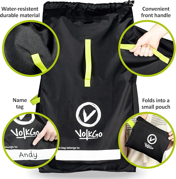 Car Seat Travel Bag For Airplane with Carrying Handle, Gate Check Bag, Car Seat Bags for Air Travel Carseat Travel Cover, Carseat Travel Bag Cover for Airplane Travel - Image 5