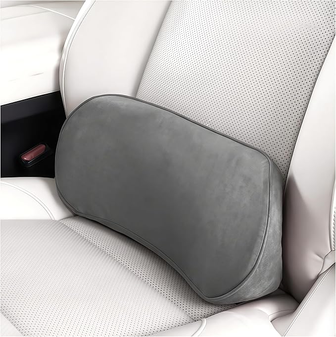 Zpana Car Lumbar Support Pillow, Memory Foam Back Cushion, Dark Gray | Memory Foam Lumbar Support Pillow, Lower Back Pain Relief & Sciatica, Comfortable Driver Seat Pad, Universal Seat Cushion by Unknown