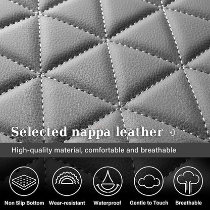 Coverado Dodge Ram Seat Cover Full Set, Waterproof Ram 1500 Seat Cover Compatible with 2002-2026 Dodge RAM 1500 2500 3500 Crew Quad Cab with Curved Bench, Dark Gray - Image 6