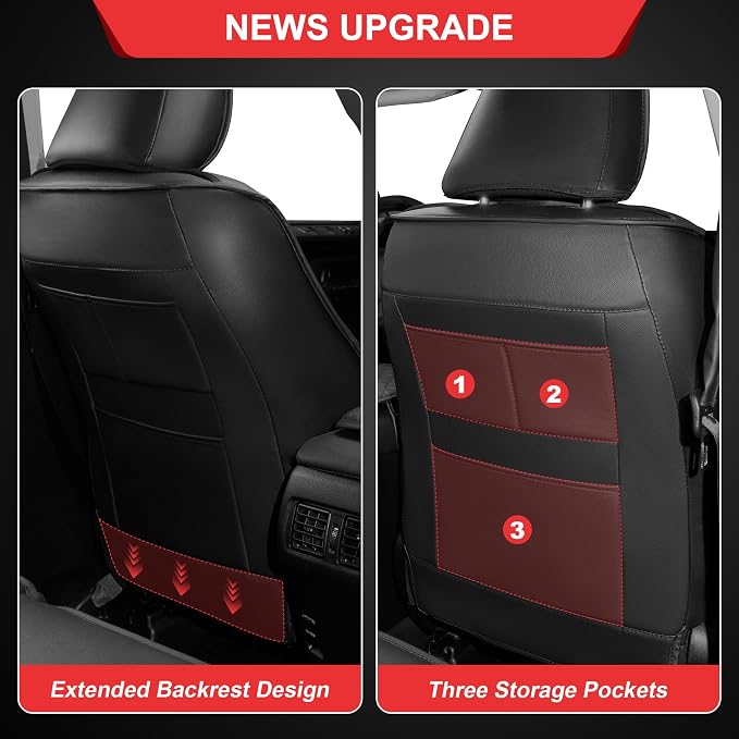 TTX LIGHTING Custom Fit for Honda HR-V Seat Covers 2016-2021 5-Seats | Original Seat Pattern | Full Coverage | Easy Install | Waterproof | Faux Leather | Shield Your Car Seats | All Season - Image 3