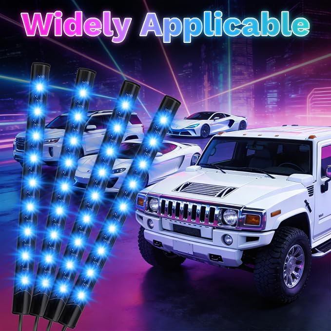 BFXM Car Interior Lights, 48LED Lights Strip with USB Adapter | LED Lights for Car, Car Ambient Lighting, App & Remote Control Music Sync Color Change Lights for Truck Car Decor - Image 3