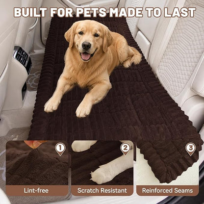 Dog Car Seat Waterproof Bed Cover Back Seat Dark Brown 23.6”x51” | Nonslip Soft Comfortabl Pet Bed Mat Car Blanket for Travel Backseat Extender Seat Covers Dog Bed for Cars Trucks and SUVs - Image 8