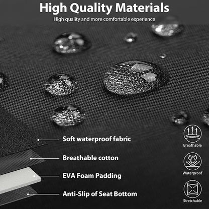 CAR PASS Neoprene Back Seat Cover, Universal Waterproof Bench Rear Seat Cover Universal Wetsuit Car Seat Cover Fit 95% Automotive Interior Covers for Cars Sedans SUVs (Rear,All Black) - Image 3