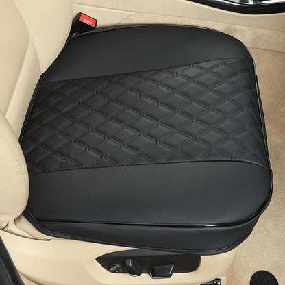 Black Panther PU Car Seat Cover, Front Seat Protector Compatible with 90% Vehicles,Embroidery,Anti-Slip & Full Wrapping Bottom (W 21.26ׄ 20.87 Inch)(1Piece,Black) - Image 2