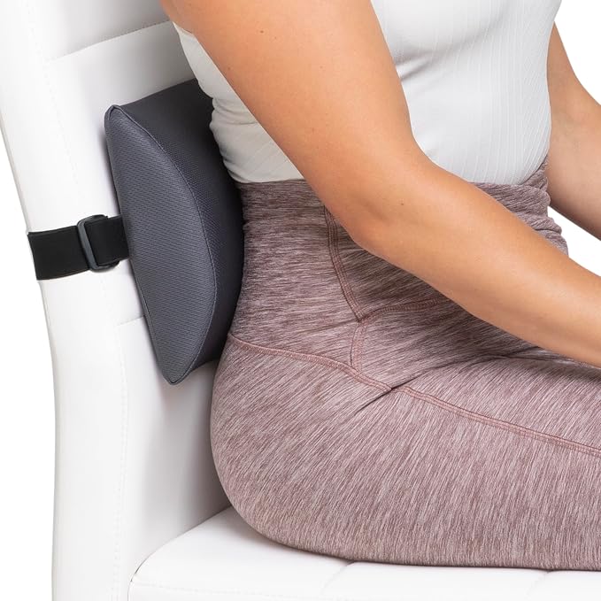 OPTP The Original McKenzie Slimline Lumbar Support, Slim Lumbar Cushion | Low back support for office chair, car seats & travel lumbar pillow, the preferred lumbar cushion by physical therapists - Image 4