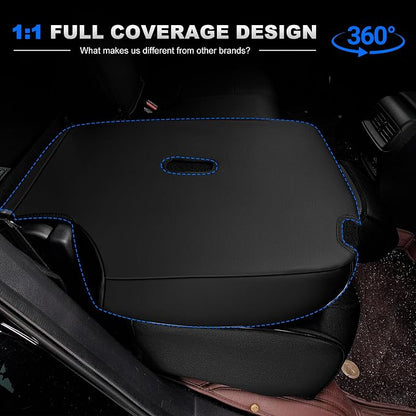 Custom Fit Seat Covers for Honda CRV 2017-2022 Front & Rear Set | Airbag Compatible,Faux Leather,5-Piece Set, Includes Neck Pillows, Armrest Cover, Steering Wheel Cover & Seat Belt Covers - Image 8