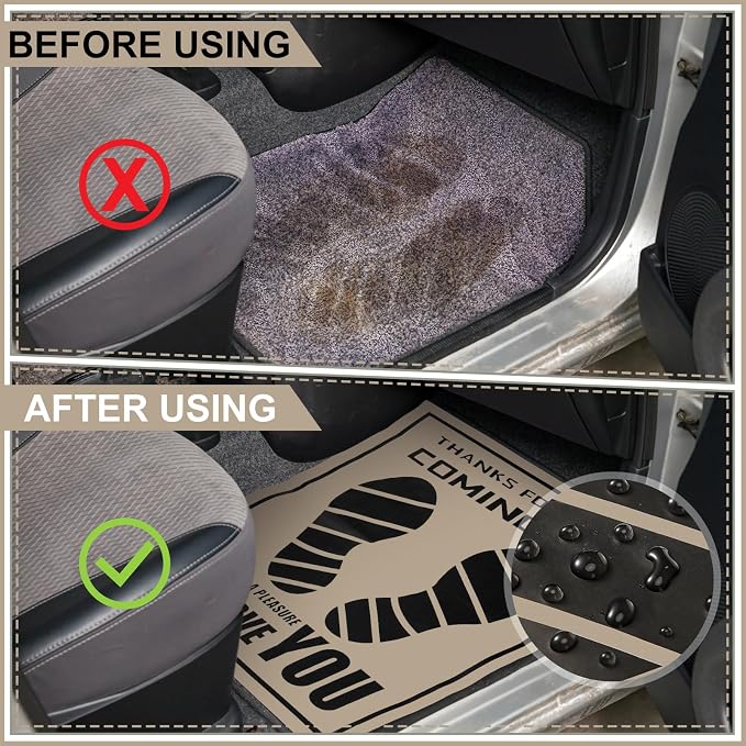 Frienda Paper Floor Mats Disposable Waterproof Car Pads,Brown,22 X 17 Inch | Plastic Film Covered for Car Detailing, Mechanics, Vehicle Carpet Protection, Automotive Service Centers, Dealerships - Image 4