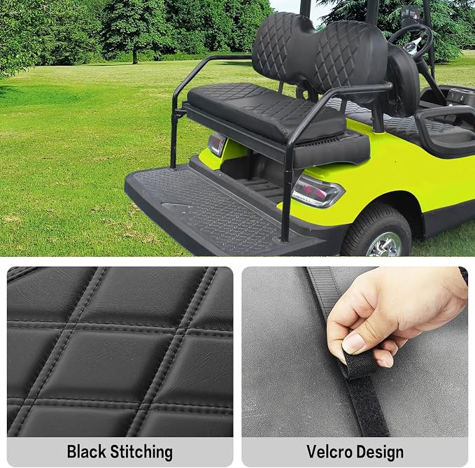 NOKINS Golf Cart Rear Seat Covers for ICON i40, Star EV & Advanced EV | Diamond Pattern；UV Resistant；All-Weather Protection - Image 4