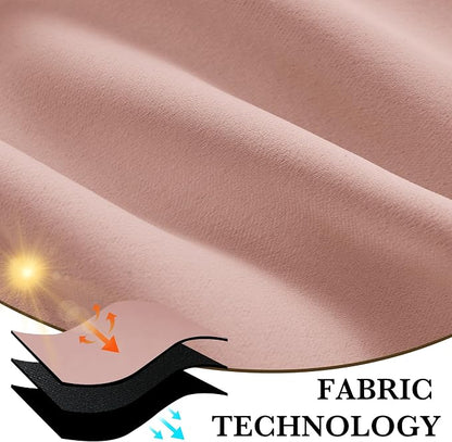 RYB HOME 100% Blackout Short Curtains for Small Window, Thermal Insulated | Total Room Darkening, Noise Reducing, Curtains for Basement Bathroom RV Cars, W29 x L36, Peach Pink, 2 Panels - Image 7
