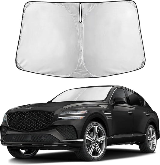 Autovir Windshield Sun Shade Fit for 2021-2023 2024 2025 Genesis GV80 | Sunshade, Front Car Window Shades Sun Visor, Blocks UV Rays & Heat, Car Accessories by Autovir