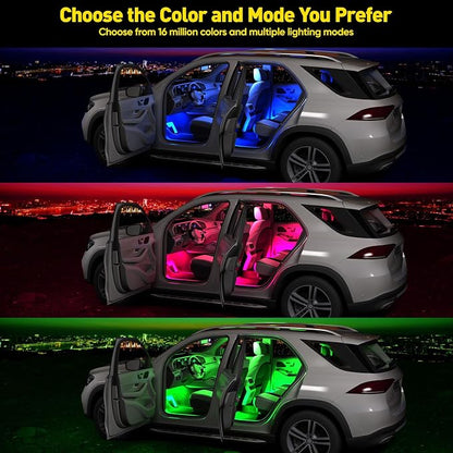 Honalia Interior Car Lights,Car LED Lights with Music Mode and Scene Mode | Footwell Lighting for Car with Smart APP Control,USB Car LED Lights Interior for Truck Jeep SUV Man Woman DC 5V - Image 2