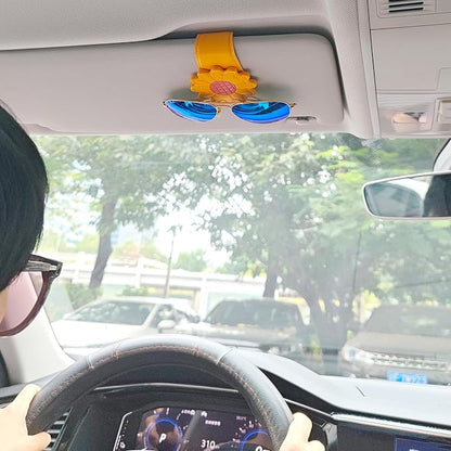CATCH ON Cute Sunglasses Holders Organizers Accessories for Car Visor | Faux Leather Ticket Card Clip - Image 6