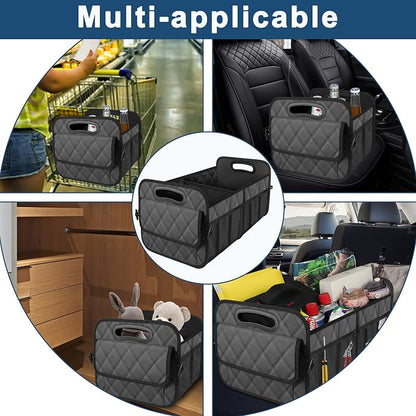 Deosk Car Trunk Organizer for SUV, Car Organizers and Storage with Reinforced Handles, Car Accessories for Women/Men 70L Waterproof Polyester Trunk Organizer(Large, Charcoal) - Image 7