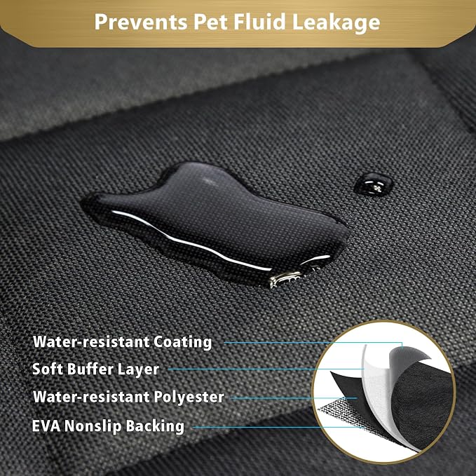 F-color SUV Cargo Liner for Dogs - Trunk Cover with Bumper Flap Protector | Water Resistant Pet Cargo Cover with Non-Slip Mat, Dog Car Seat Cover Prevents Scratches Pet Hair Mud Dirt for Midsize SUVs - Image 5