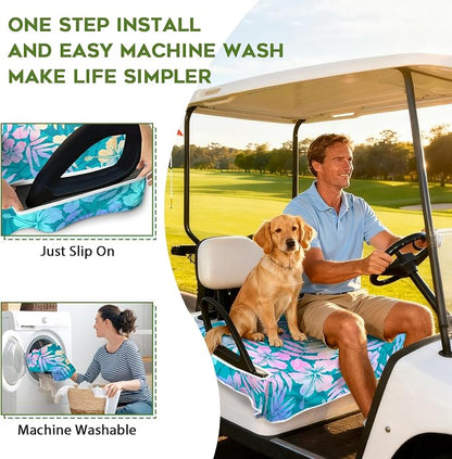 Golf Cart Seat Covers Club Car Golf Cart Accessories for Men Women Golf Carts Seat Towel Blanket 2-Seat Golf Cart Decorations - Image 4