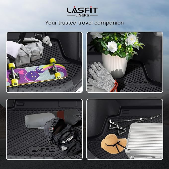 LASFIT All Weather Cargo Mats for Honda Civic 2017-2021 - Hatchback | Full Surround TPE Mats, Tall Walls, 3D Custom Fit, Non-Slip, Easy Clean, Tool-Free Install, Vehicle-Specific Accessories - Image 7