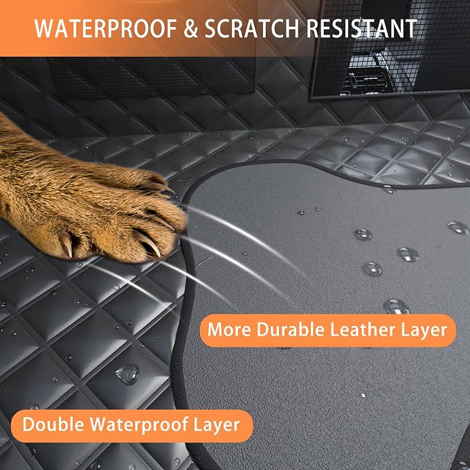 Dog Back Seat Cover Hard Bottom Truck Back Seats Protector, Large Backseat Extender for Dogs, Car Pet Rear Seat Covers Waterproof Dog Hammock Travel Accessories for Truck - Image 4