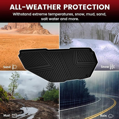 LASFIT Frunk & Cargo Mats for Rivian R1T/R1S 2022-2024, Front & Rear Liners | Front Trunk Mat, Rear Cargo Liner, Premium TPE Liners, Custom Laser Fit, Raised Edge Design, Easy to Wash - Image 2